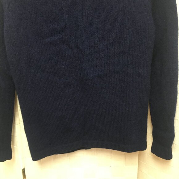 Vintage Braemar intl. scottish shetland navy wool cardigan sweater size 36 small - Picture 13 of 14